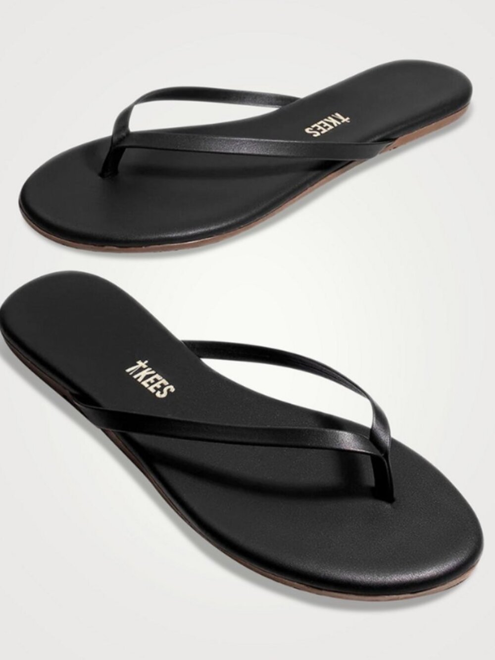 TKEES Lily Liners Leather Flip-Flops